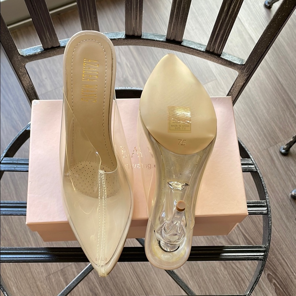 Transparent Beige Women's Heels